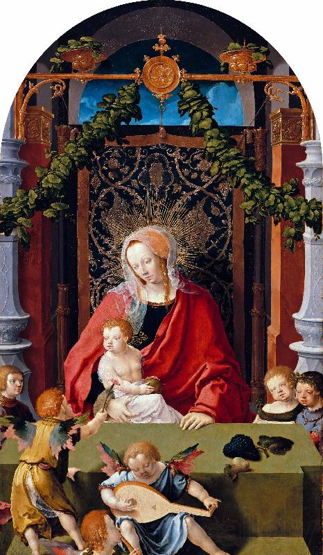 Lucas van Leyden Madonna and Child or Virgin and Child with Angels Norge oil painting art